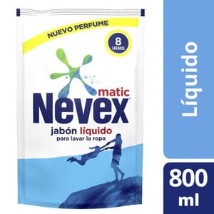 Jabon Liquido Nevex Remueve Manchas Doy Pack 800Cc
