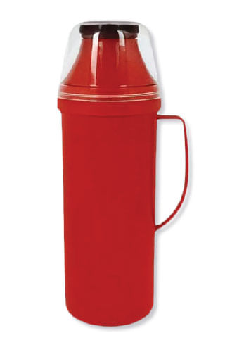 Termo Mor Use Rojo Plastico 1Lt Botella Vidrio