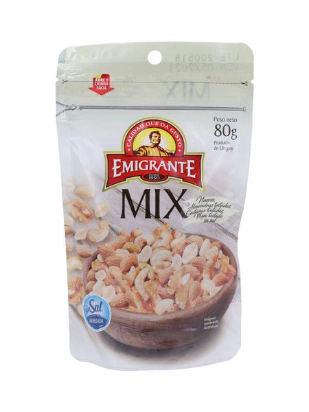 Nuez Emigrante Mix 80Gr Almendra Tostada+Castaña+Mani