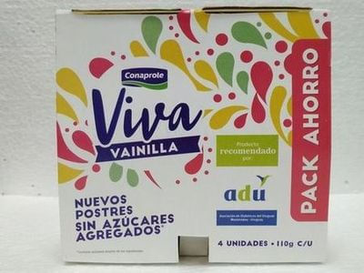 Postre Conaprole Viva 0% Vainilla 2Un 110Gr