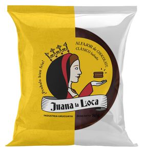 Alfajor Juana La Loca Srl Clasico Chocolate Negro 80Gr