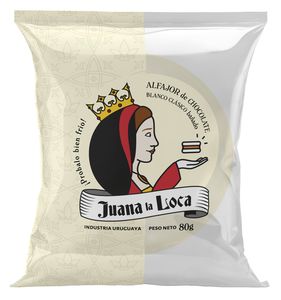 Alfajor Juana La Loca Srl Clasico Chocolate Blanco 80Gr
