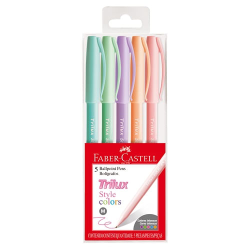 BOLIGRAFO FABER CASTELL TRILUX PASTEL 5UN