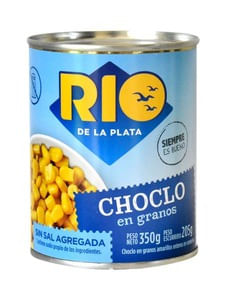 Choclo Rio De La Plata Grano Lata 350Gr Sin Sal Agregada