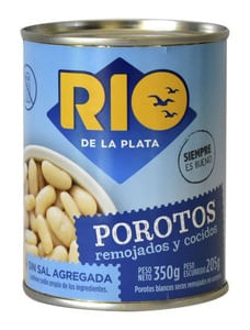 Porotos Rio De La Plata Blancos Lata 350Gr Sin Sal Agregada