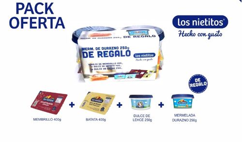 Dulce Los Nietitos Membrillo +Bat 400Gr+Dd 1.25Kg+Merm.Dur 2