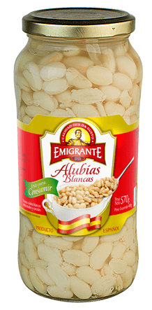 Poroto Emigrante Cocido Alubia Blanca Frasco 570Gr
