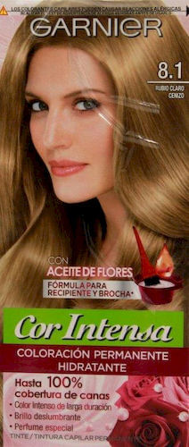 Coloracion Garnier Nutrisse 8.1 Rubio Claro Ceniza
