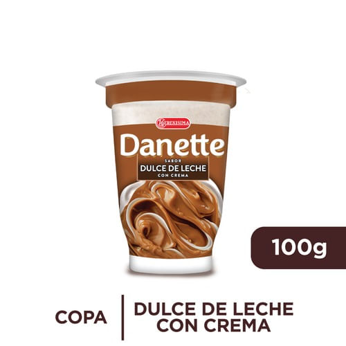 Postre Danette Copa Dulce De Leche C/Crema 100Gr