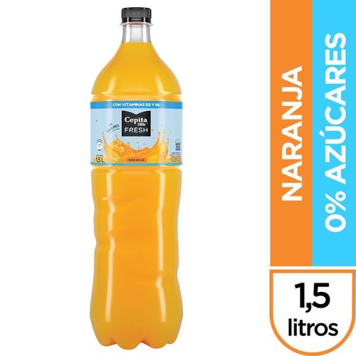 Jugo Cepita Fresh Naranja Sin Azucar Botella 1.5Cc