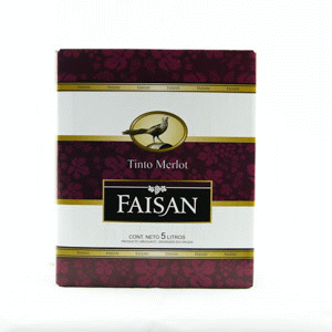 Vino Faisan Merlot Tinto Bag In Box 5Lt