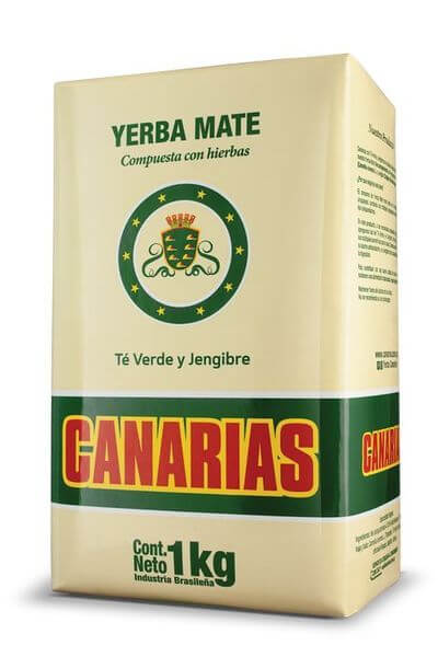 Yerba Canarias Compuesta C/Te Verde Y Jengibre 1Kg