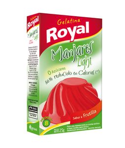 Gelatina Royal Light Frutilla 25Gr