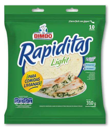 Tortilla Bimbo Rapiditas Light 310Gr
