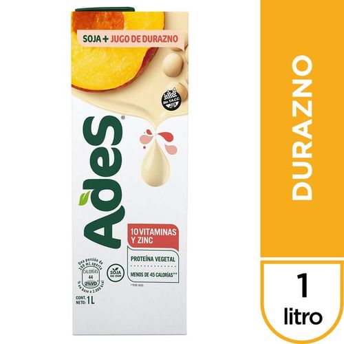 Jugo Ades Durazno 1Lt .