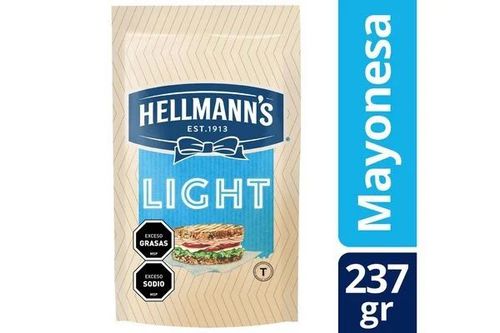 Mayonesa Hellmanns Light Doypack 237Gr