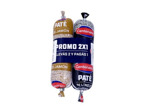 Pate Centenario Jamon Un + Uno Lengua