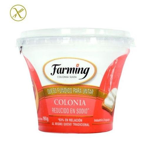 Queso Untable Farming Colonia Sin Sal 190Gr