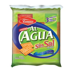 Galleta Famosa Sin Sal Al Agua 420Gr