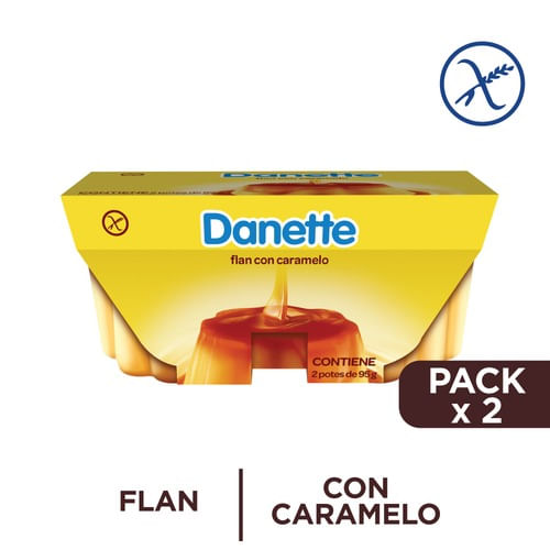 Postre Danette Flan Con Caramelo 2Un 95Gr