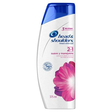 Shampoo Head & Shoulders 2 en 1 Suave Y Manejable 375 ml