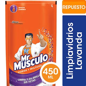 Limpiador Mr Musculo Vidrios Y Multiuso Lavanda Doy Pack 450