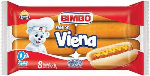 Pan De Viena Bimbo 8Un 200Gr .