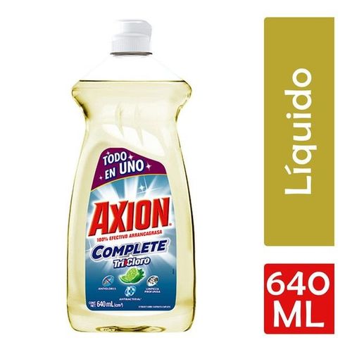 Detergente Axion Complete Poderoso En Plasticos 640Ml