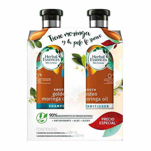 Shampoo Herbal Essences Moringa 400Ml +Acondicionador 400Ml