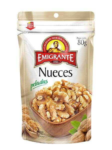 Nueces Emigrante Peladas 80Gr