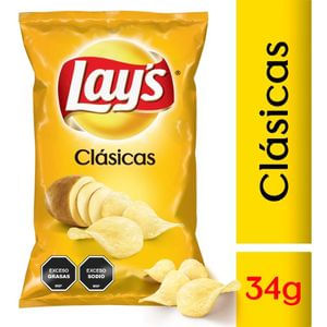 Papas Fritas Lays Clasicas 34Gr