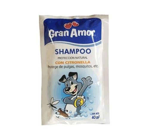 SHAMPOO GRAN AMOR CON CITRONELLA SACHET 40CC
