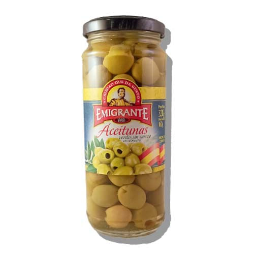 Aceituna Emigrante Sin Carozo Verde Frasco 320Gr
