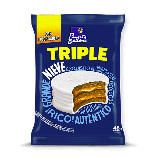 Alfajor Punta Ballena Triple Nieve Flowpack 48Grs