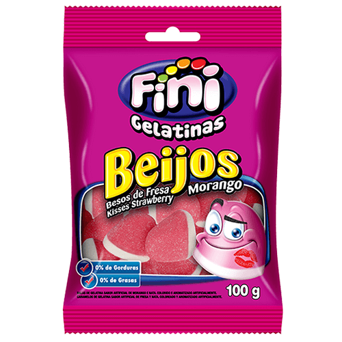 Gelatinas Fini Besos Fresa 90Gr