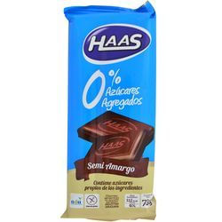 Chocolate Haas 0% Azucar Semi-Amargo 70Gr