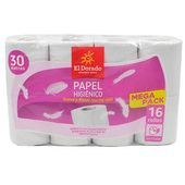 PAPEL HIGIENICO EL DORADO HOJA SIMPLE 16UN 30MT