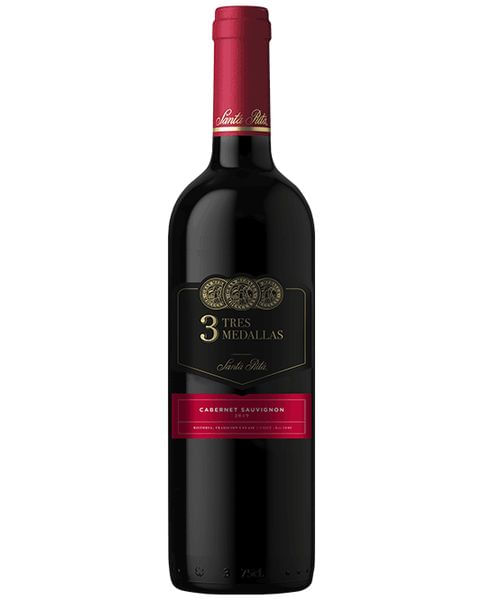 Vino Santa Rita 3 Medallas Cabernet Sauvignon Vidrio 750Ml