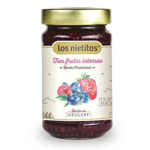 Mermelada Los Nietitos Intensa 3 Frutas 390Gr