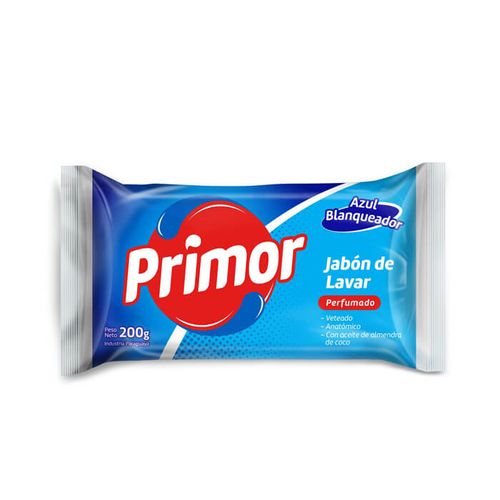 Jabon Barra Primor Azul Blanqueador 200Gr