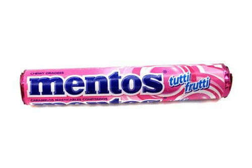 Pastillas Mentos Tutti Frutti .