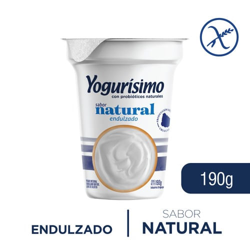 Yogur Yogurisimo Integral Pote 190Gr .