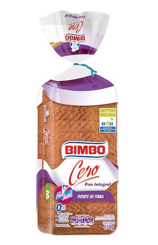 Pan Lactal Bimbo Integral Cero 520Gr