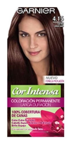 Coloracion Garnier Nutrisse 415 Castaño Ceniza Caoba