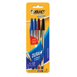 BOLIGRAFO BIC CRISTAL 4UN 2 AZ-ROJ-NEG