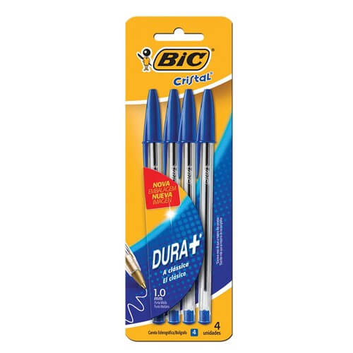 BOLIGRAFO BIC CRISTAL AZUL 4UN