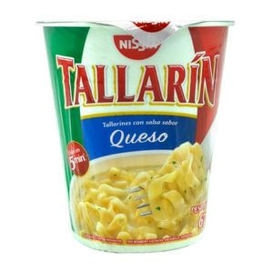 Fideos Nissin Tallarin Con Salsa Queso Cup 67Gr
