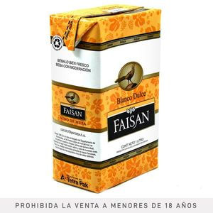 Vino Faisan Blanco Dulce Tetra Brik 1Lt