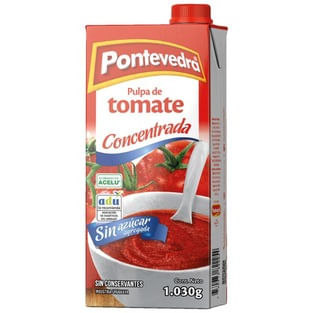 Pulpa De Tomate Pontevedra Concentrada Sin Azucar 1030Gr