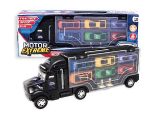 CAMION 530005 CON 6AUTOS 35CM 2ACCESORIOS